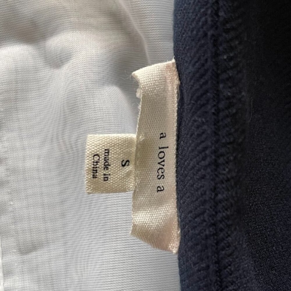 Navy Blue Wrap Mini Skirt - Picture 5 of 10